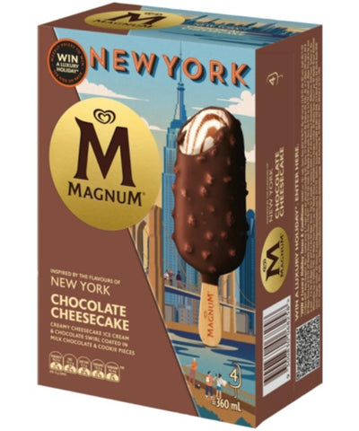 Magnum Ice Cream New York Chocolate Cheesecake 360ml 4's