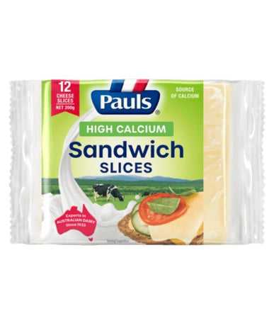 Pauls Sandwich Sliced Cheese High Calcium 200g