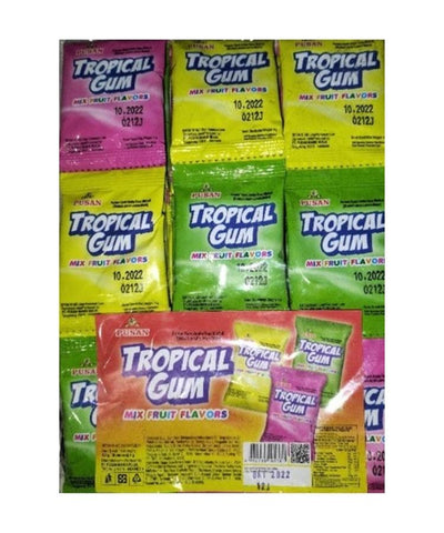 Pusan Tropical Gum Mix Gruit 4G 30's