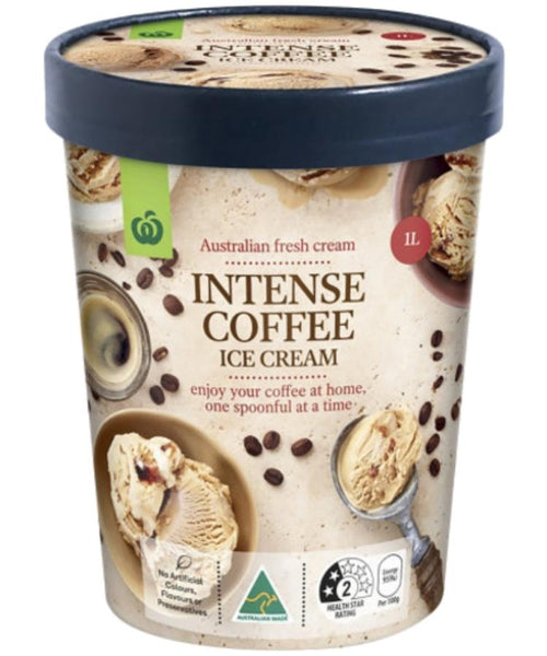 Woolworths Ice Cream Intense Coffee 1L