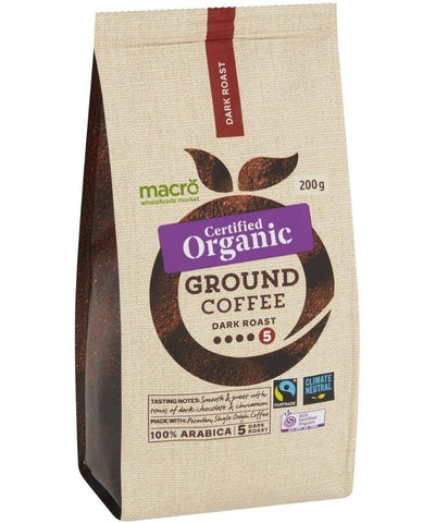 Woolworths Macro Ground Coffee Dark Roast 200g
