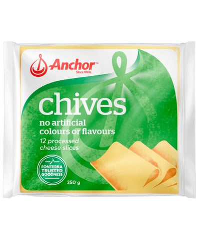 Anchor Sliced Cheese Chives 250g