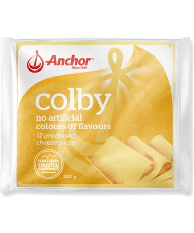 Anchor Sliced Cheese Colby 250g
