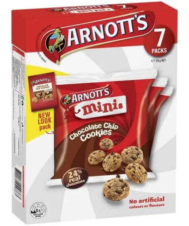 Arnotts Mini Chocolate Chip Cookies 175g 7's