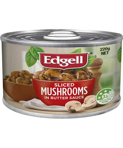 Edgell Sliced Mushrooms In Butter Sauce 220g
