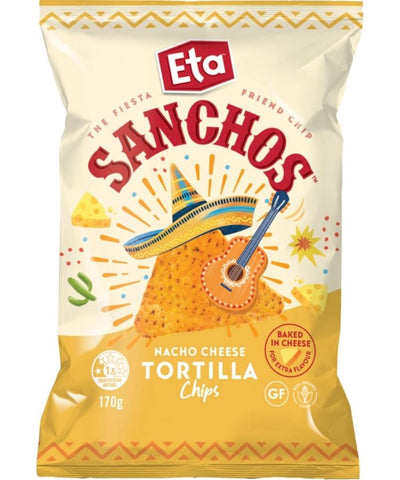 Eta Sanchos Tortilla Chips Nacho Cheese 170g