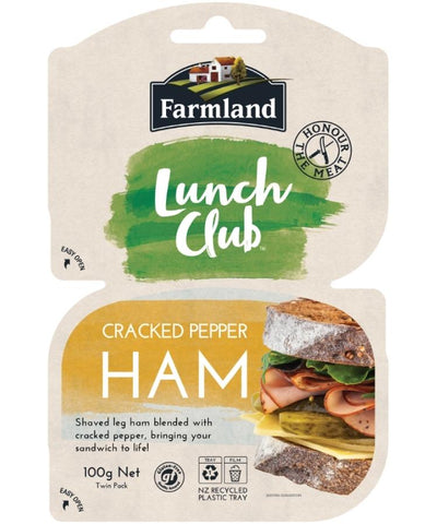 Farmland Lunch Club Cracked Pepper Ham 100g