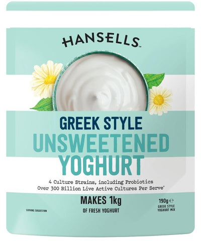 Hansells Greek Style Unsweetened Yoghurt 190g