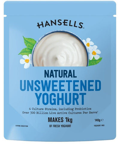 Hansells Natural Unsweetened Yoghurt 140g