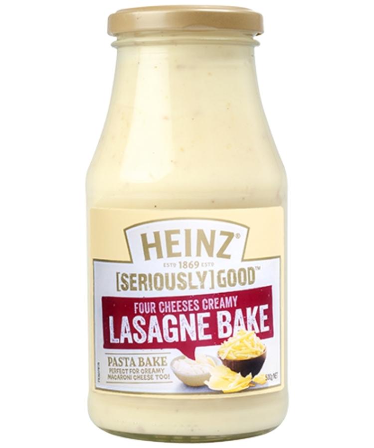 Heinz Lasagne Bake Four Cheeses Creamy Pasta Sauce 500g