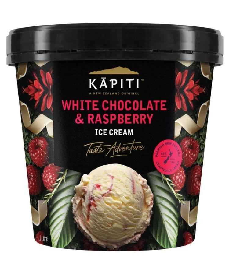 Kapiti Ice Cream White Chocolate & Raspberry 1L