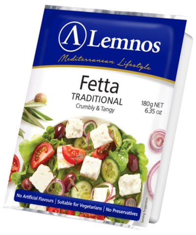 Lemnos Traditional Fetta Cheese Crumbly & Tangy 180g