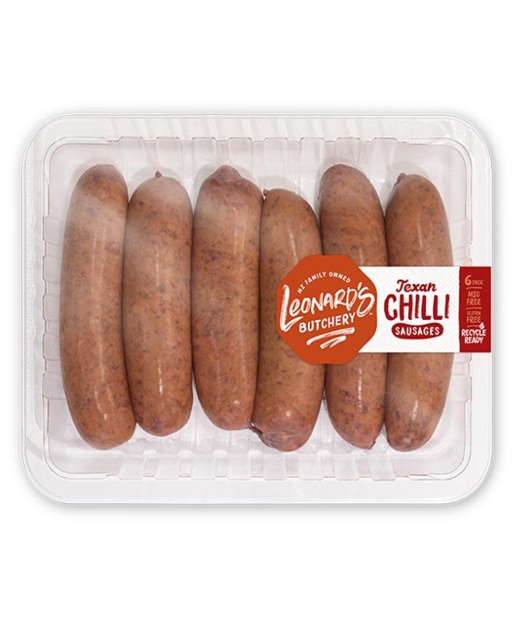 Leonards Texan Chilli Sausages 6's