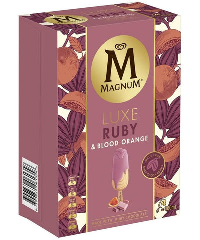 Magnum Ice Cream Luxe Ruby & Blood Orange 360ml 4's