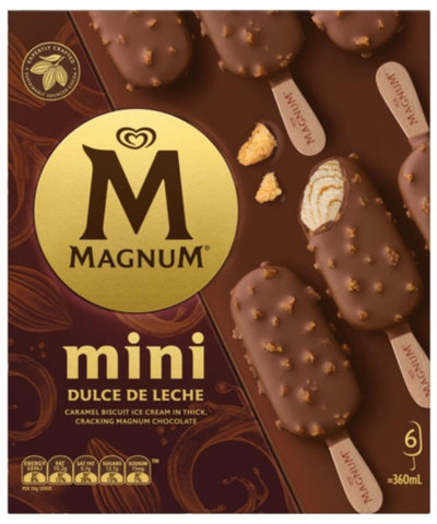 Magnum Ice Cream Mini Dulce De Leche 360ml 6's