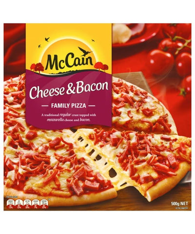 McCain Cheese & Bacon Family Pizza 500g