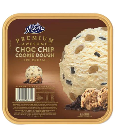 Much Moore Ice Cream Awesome Choc Chip Cookie Dough 2L