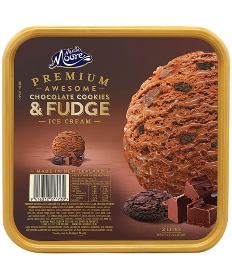 Much Moore Ice Cream Awesome Chocolate Cookies & Fudge 2L