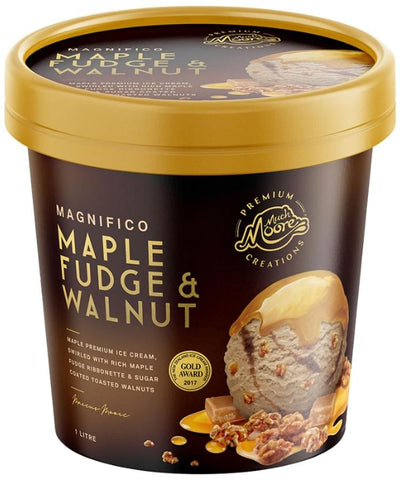 Much Moore Ice Cream Magnifico Maple Fudge & Walnut 1L