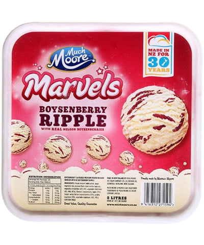Much Moore Ice Cream Marvels Boysenberry Ripple 2L