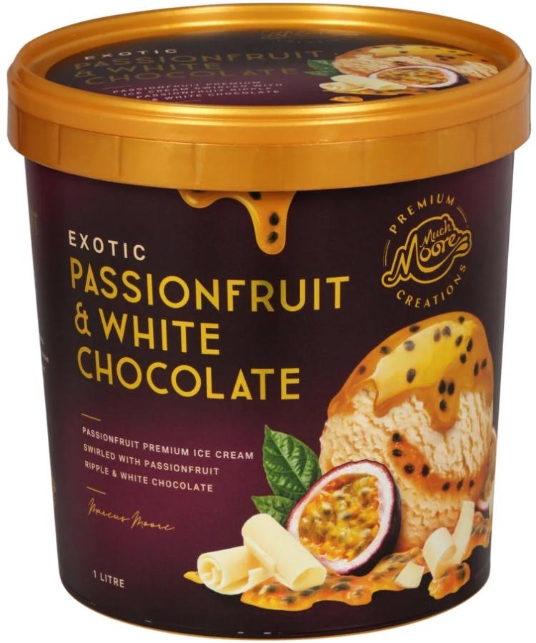 Much Moore Ice Cream Passionfruit & White Chocolate 1L
