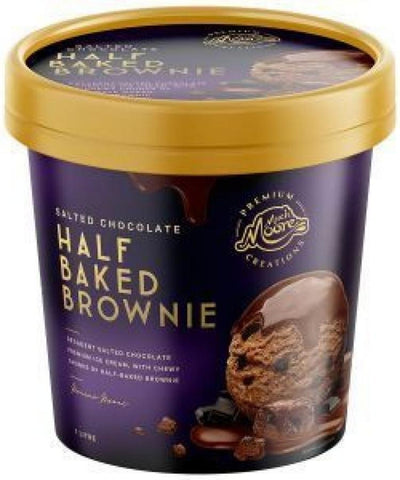 Much Moore Ice Cream Salted Chocolate Half Baked Brownie 1L