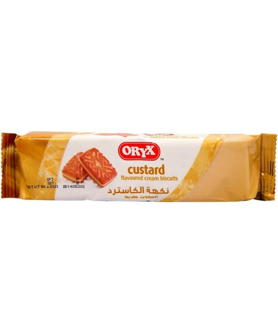 Oryx Cream Biscuits Custard 86g