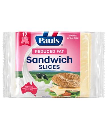 Pauls Sandwich Sliced Cheese Reduced Fat 200g