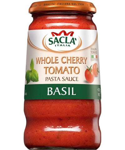 Sacla Whole Cherry Tomato Basil Pasta Sauce 420g