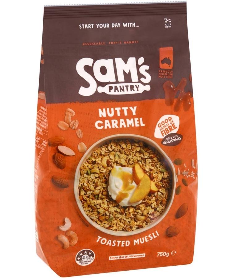 Sams Pantry Nutty Caramel Toasted Muesli 750g