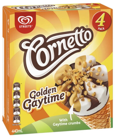 Streets Ice Cream Cornetto Golden Gaytime 440ml 4's