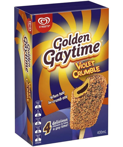 Streets Ice Cream Golden Gaytime Violet Crumble 400ml 4's