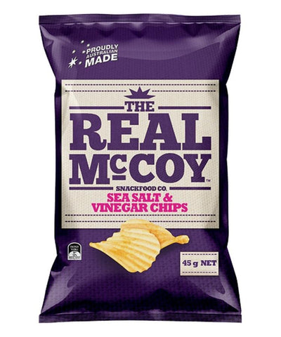 The Real McCoy Potato Chips Sea Salt & Vinegar 45g