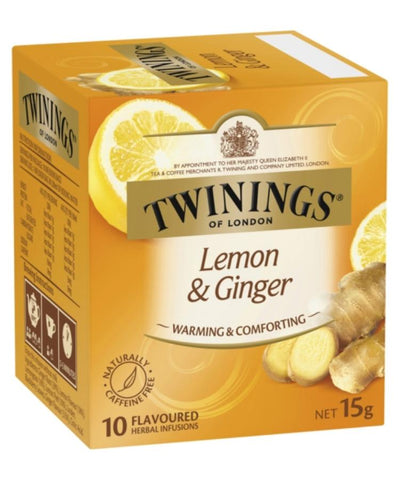Twinings Lemon & Ginger Tea 15g 10's