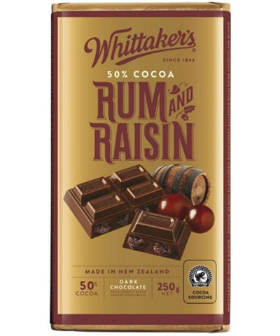 Whittakers Rum & Raisin 250g