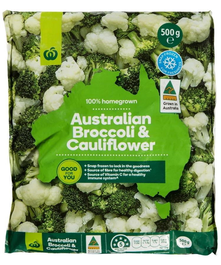 Woolworths Australian Broccoli & Cauliflower 500g