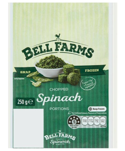 Woolworths Bell Farms Chopped Spinach 250g