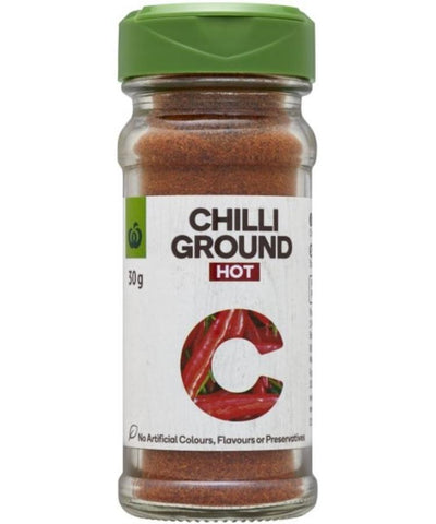 Woolworths Chilli Ground Hot Spices 30g