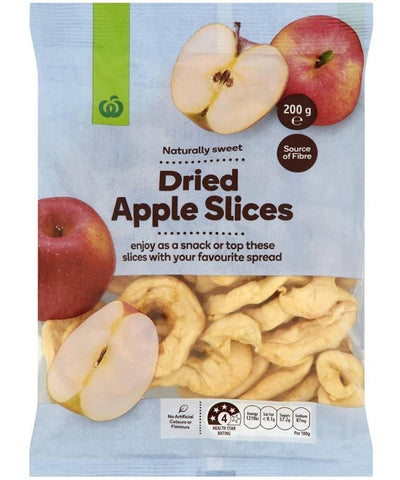 Woolworths Dried Apple Slices 200g