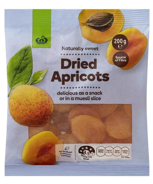 Woolworths Dried Large Apricots 200g
