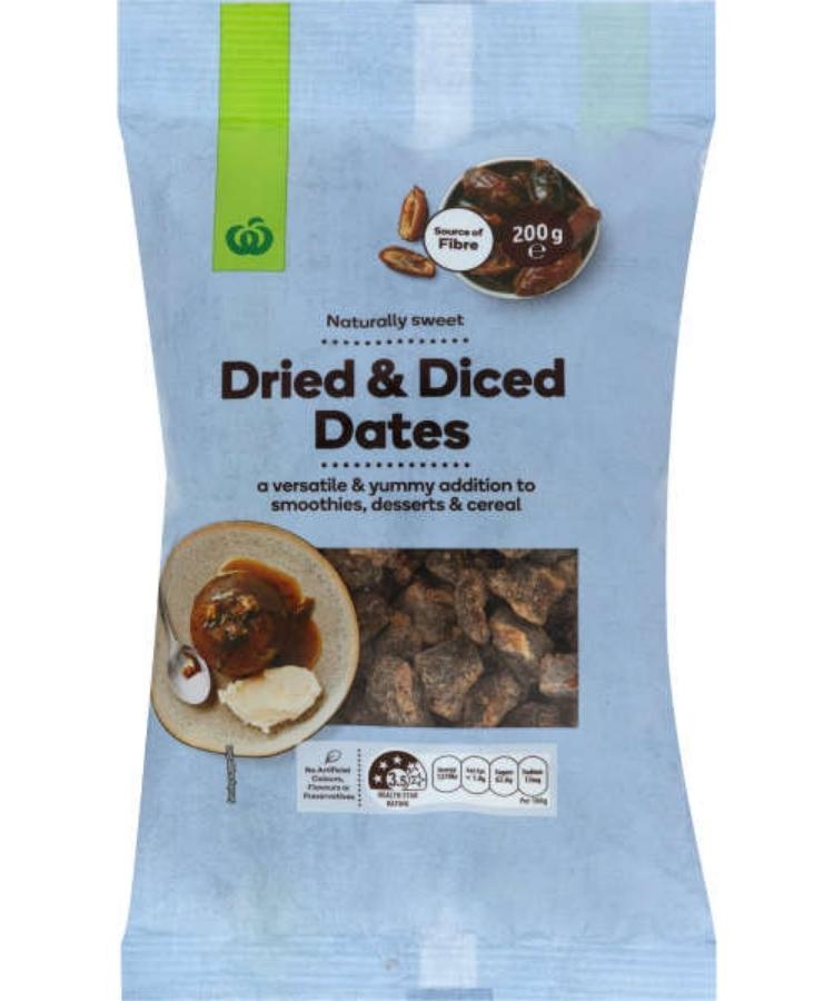 Woolworths Dried & Diced Dates 200g