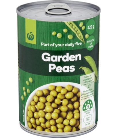 Woolworths Garden Peas 420g