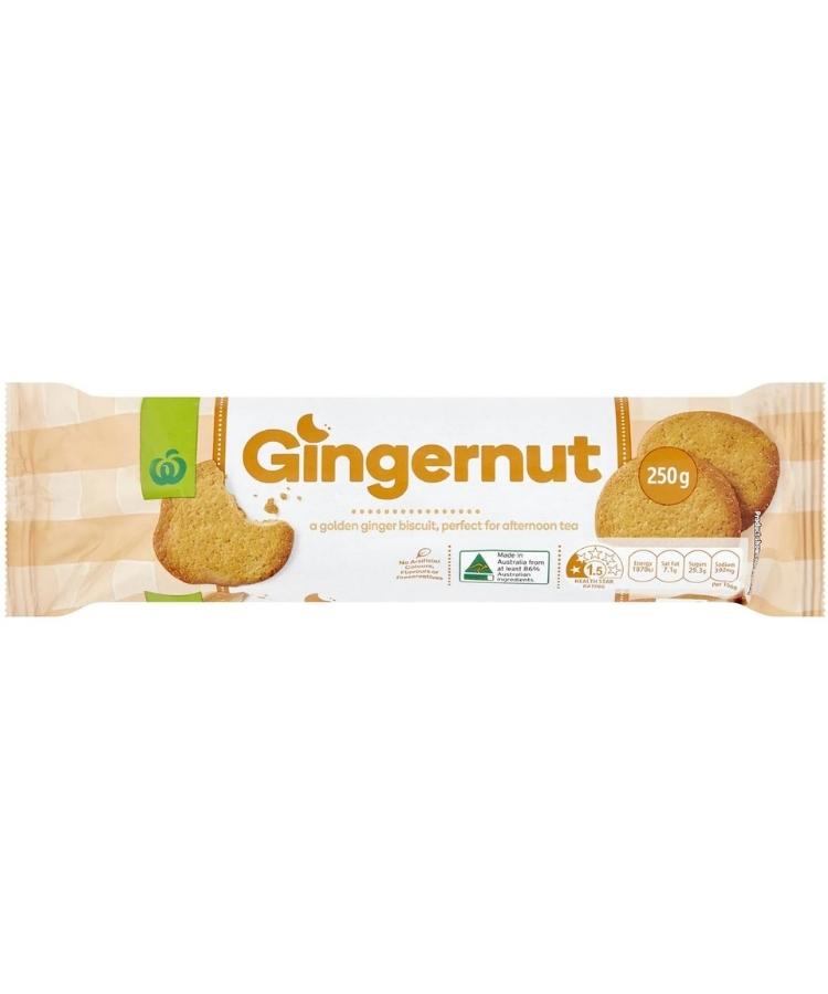 Woolworths Gingernut Biscuits 250g
