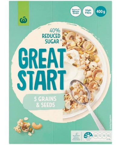 Woolworths Great Start 5 Grains & Seeds Cereals 400g