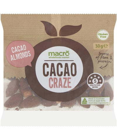 Woolworths Macro Almonds Cacao Craze 30g