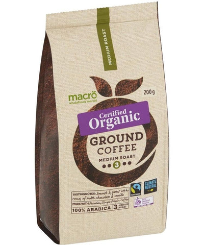 Woolworths Macro Ground Coffee Medium Roast 200g