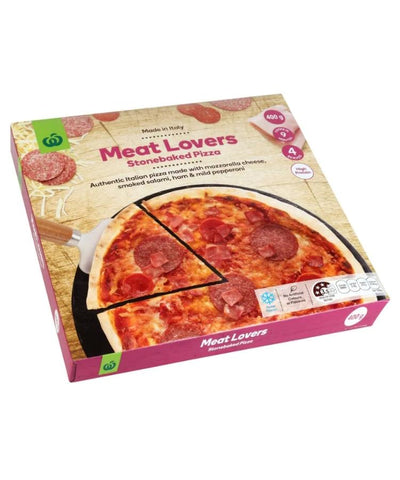 Woolworths Meat Lovers Stonebaked Pizza 400g