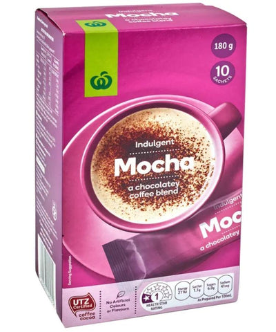 Woolworths Mocha Coffee Blend 180g 10's