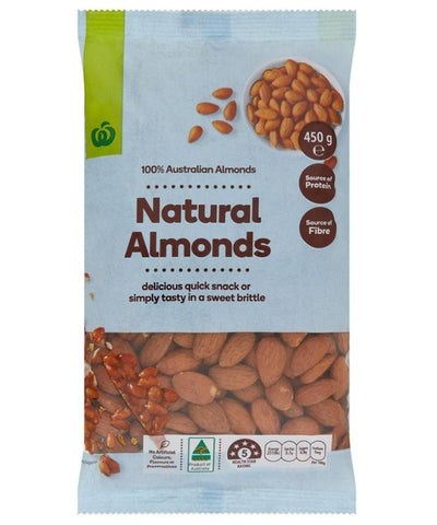 Woolworths Natural Almonds 450g