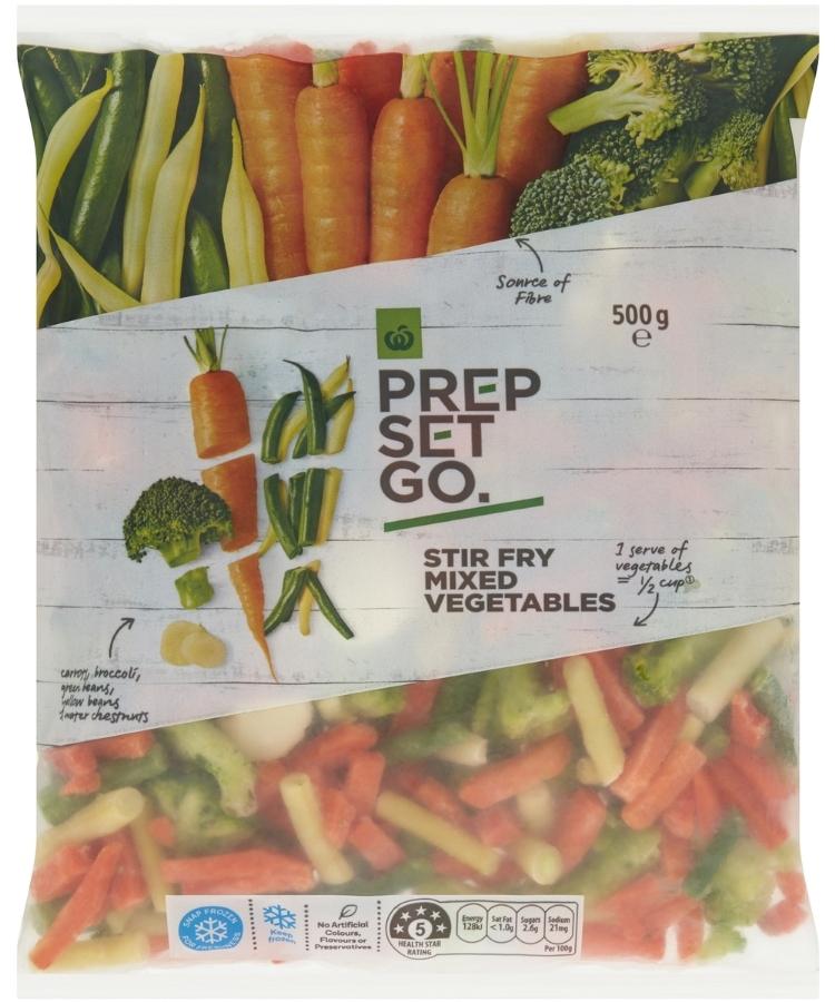 Woolworths Prep Set Go Stir Fry Mixed Vegetables 500g